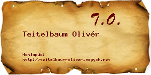 Teitelbaum Olivér névjegykártya
