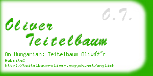 oliver teitelbaum business card